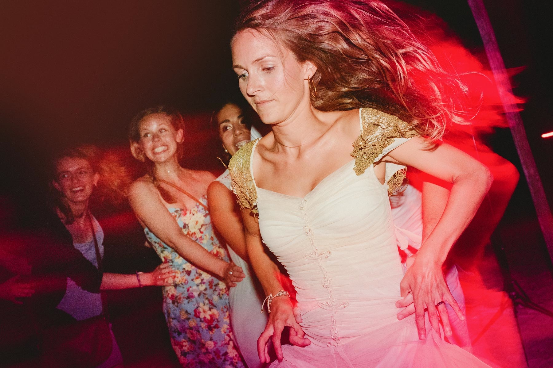 dancing in a holbox wedding